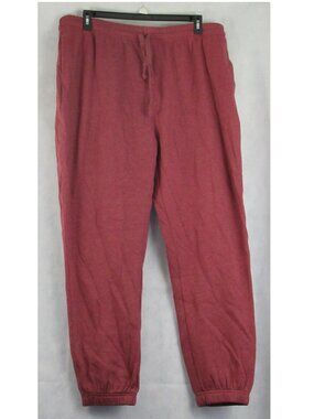 And Now This Men's Fleece Jogger Sweatpants, Burgundy Red, XXL